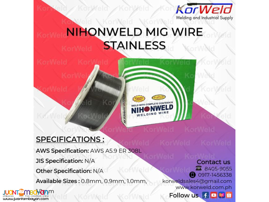 Nihonweld Mig Wire NM308 Stainless