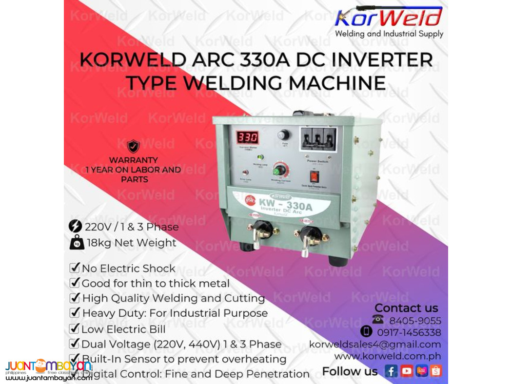 Korweld ARC 330A Inverter Type Welding Machine 