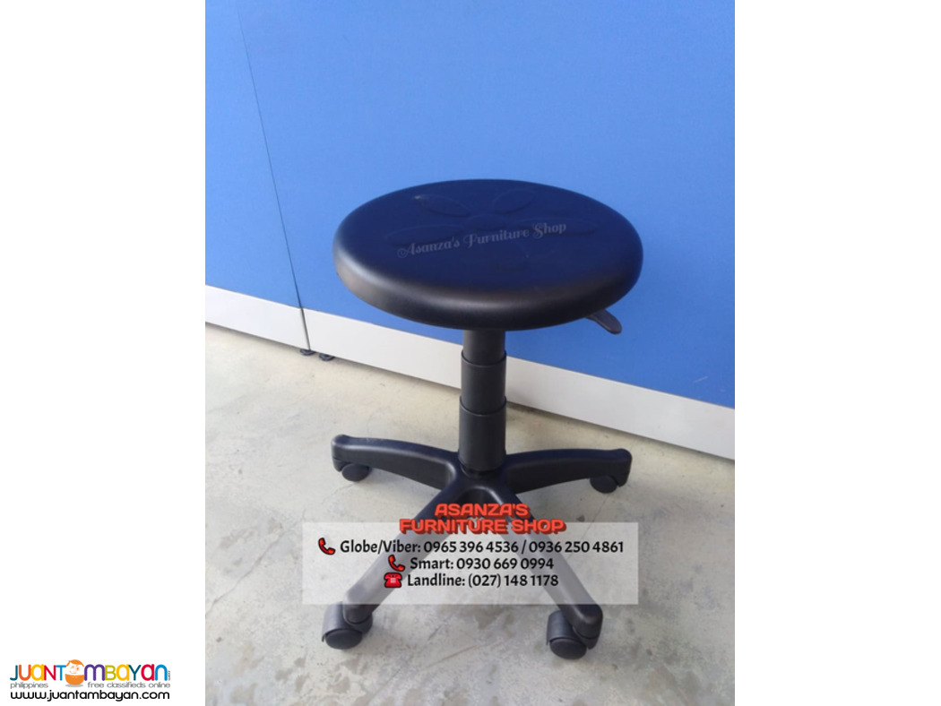 Adjustable Height Stool Chair,Fabric/Leatherette Round Stool