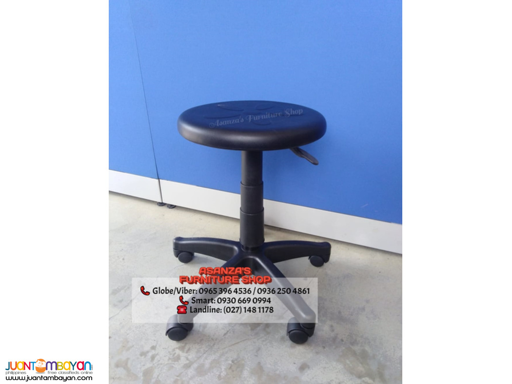 Adjustable Height Stool Chair,Fabric/Leatherette Round Stool