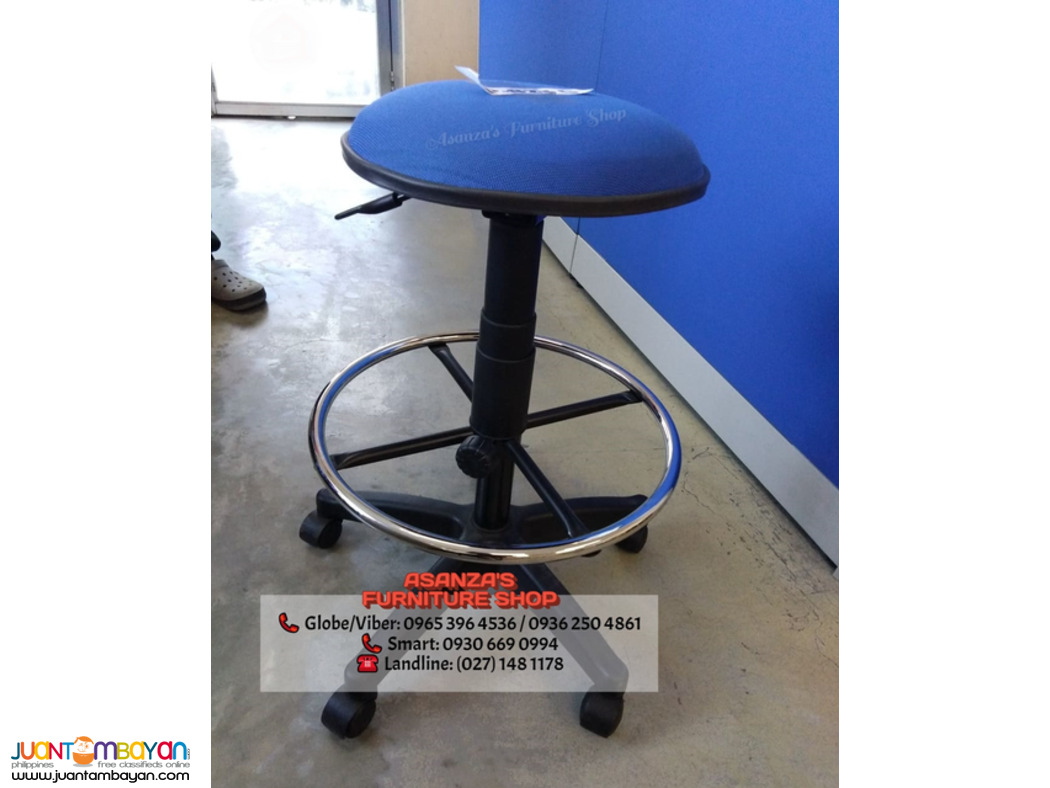 Adjustable Height Stool Chair,Fabric/Leatherette Round Stool