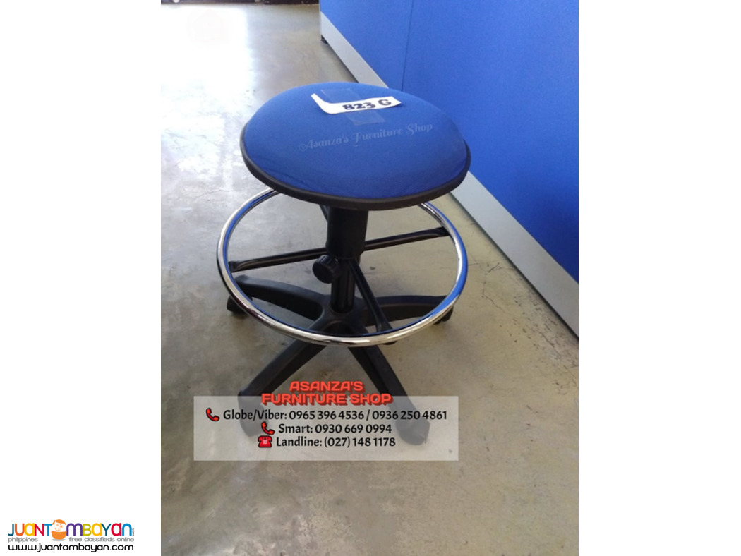 Adjustable Height Stool Chair,Fabric/Leatherette Round Stool