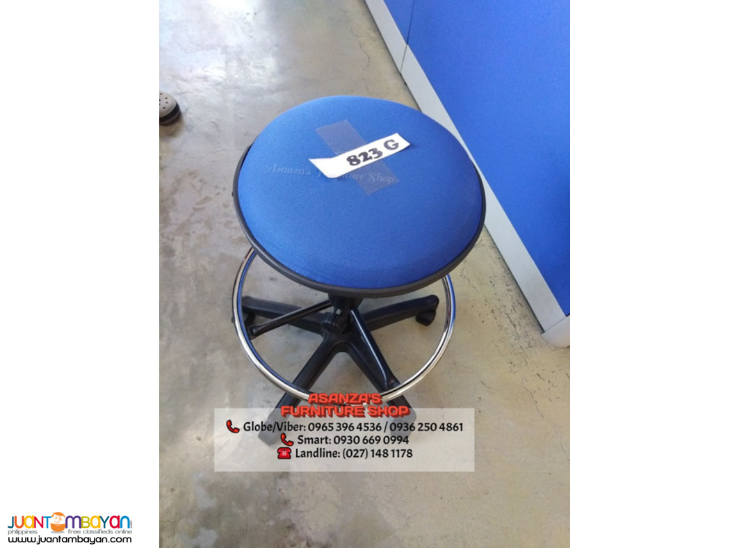 Adjustable Height Stool Chair,Fabric/Leatherette Round Stool