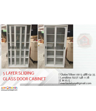 5 LAYER SLIDING GLASS DOOR CABINET (FACTORY PRICE)