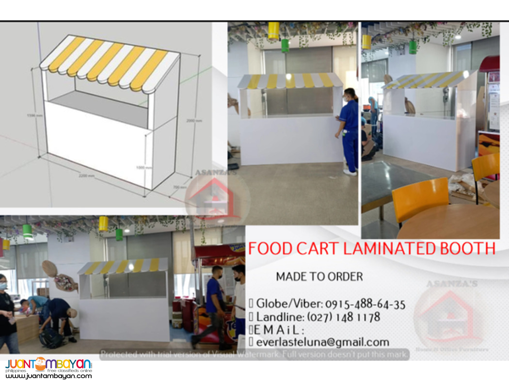 FOOD CART LAMINATED BOOTH MADE TO ORDER (FACTORY PRICE)