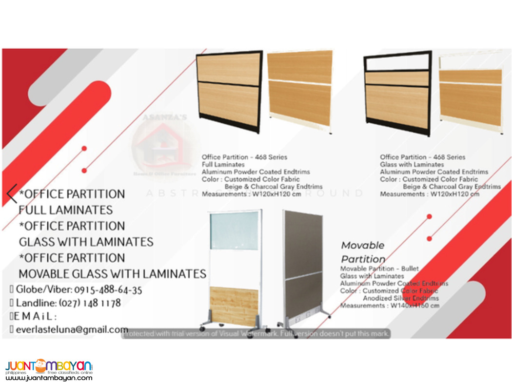 OFFICE PARTITION MOVABLE AND CUBICLE WITH MOBILE PED (FACTORY PRICE)