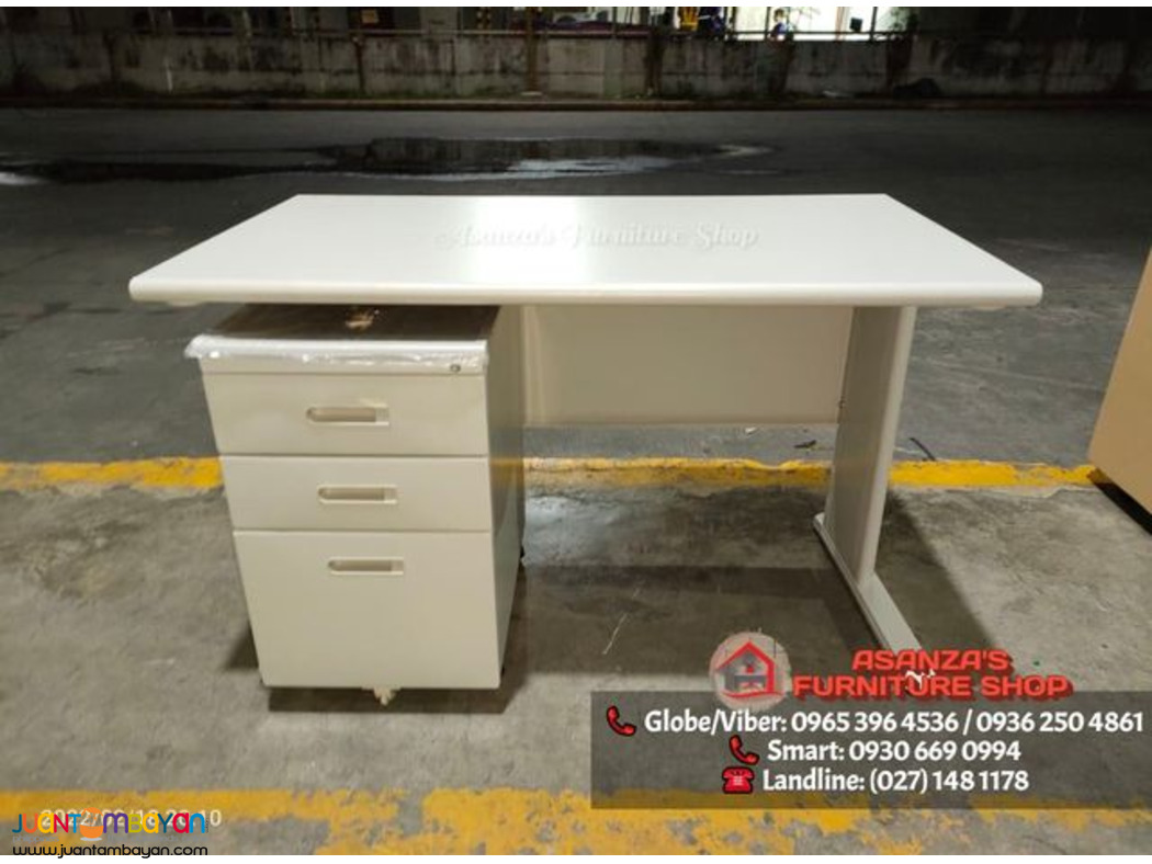 FREESTANDING TABLE WITH MOBILE PEDESTAL || FACTORY PRICE