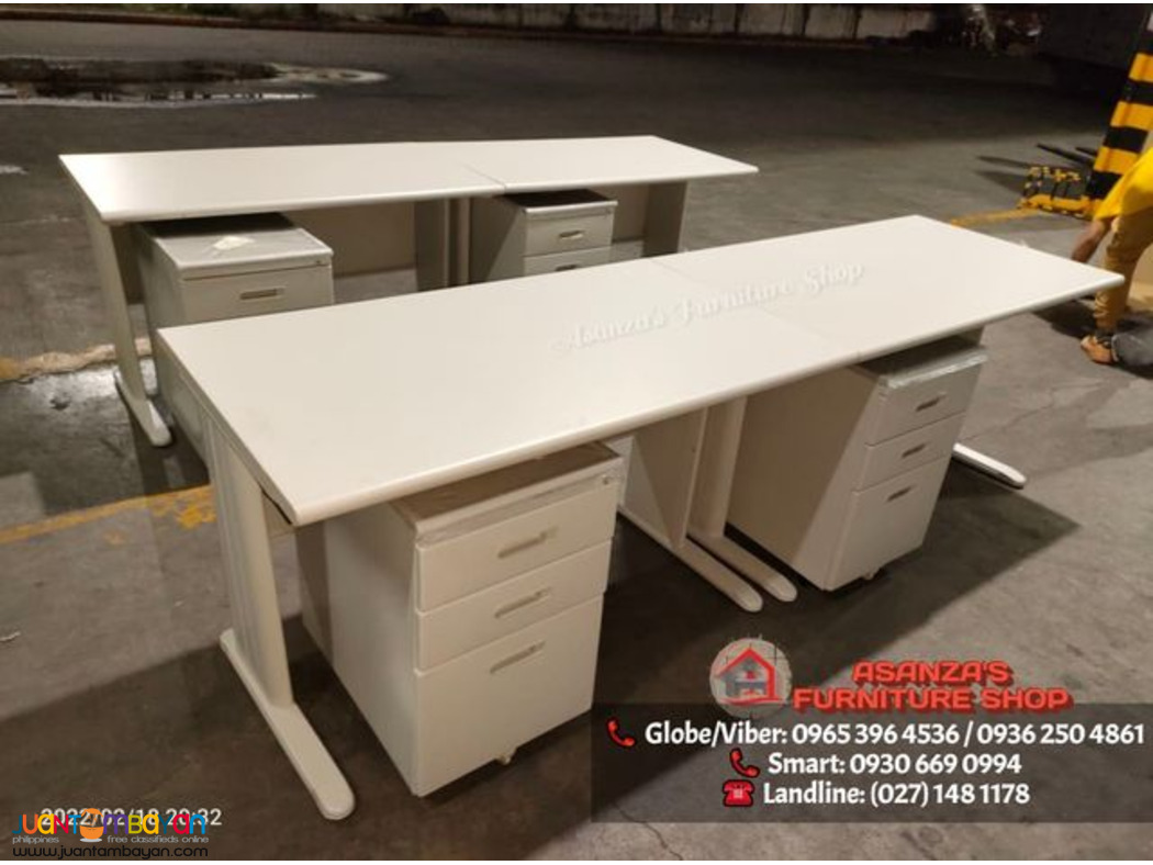 FREESTANDING TABLE WITH MOBILE PEDESTAL || FACTORY PRICE
