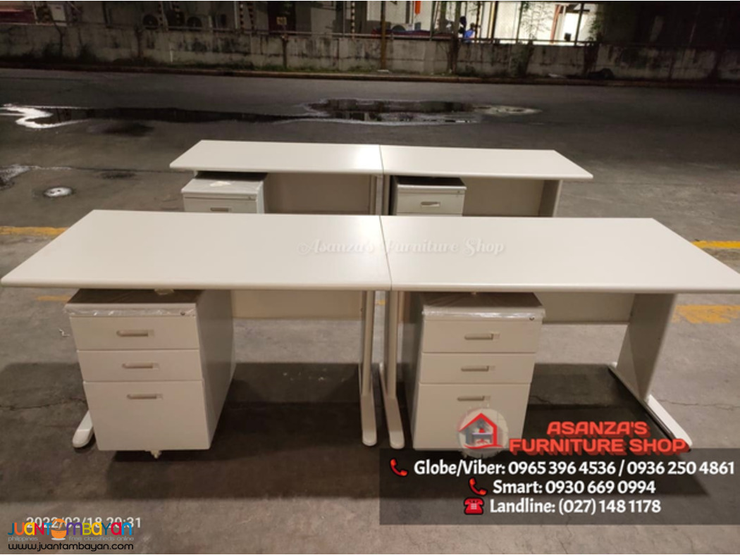 FREESTANDING TABLE WITH MOBILE PEDESTAL || FACTORY PRICE