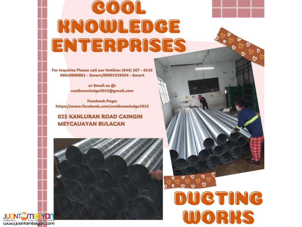 WE SUPPLY AND INSTALL / DUCTING WORKS --MANILA/MEYCAUAYAN