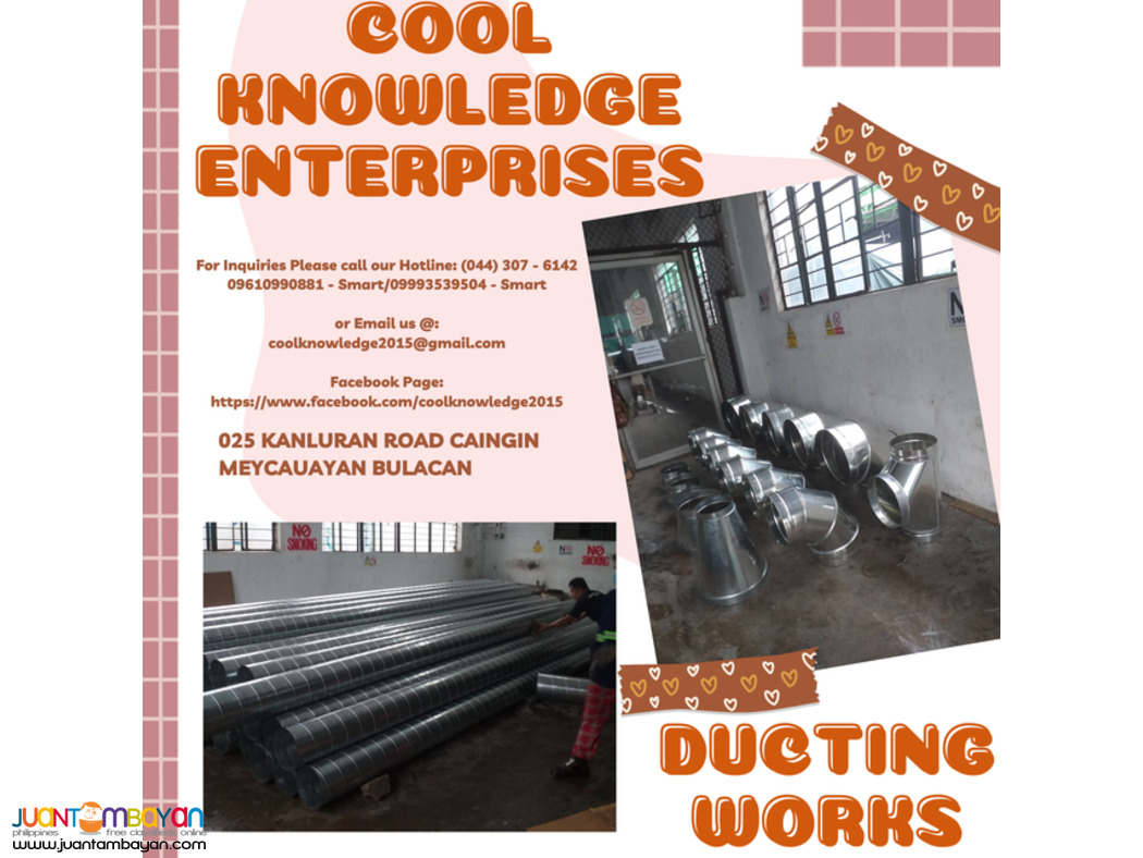 WE SUPPLY AND INSTALL / DUCTING WORKS --MANILA/MEYCAUAYAN