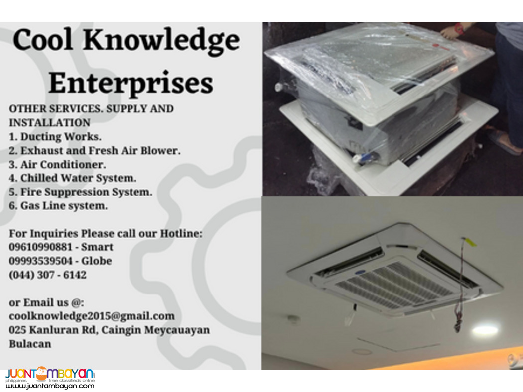 aIRCONDITIONING SYSTEM, SUPPLY BULACAN/MANILA