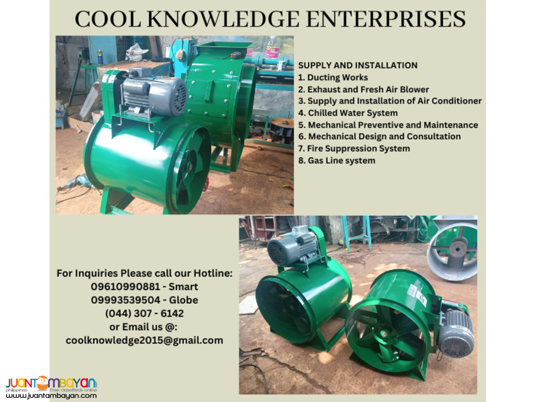 *Inline Blower Supply And installation bulacan/Manila