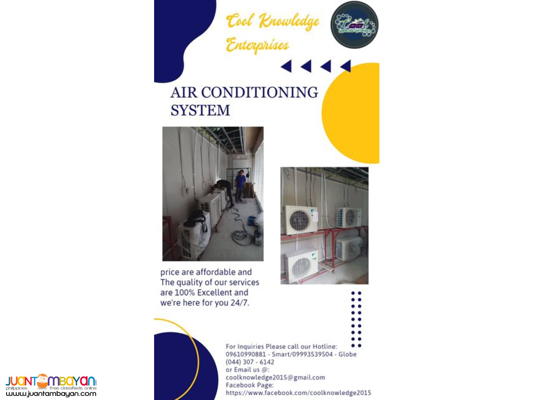 manila / bulacan -- air conditioning system -- supply and installation