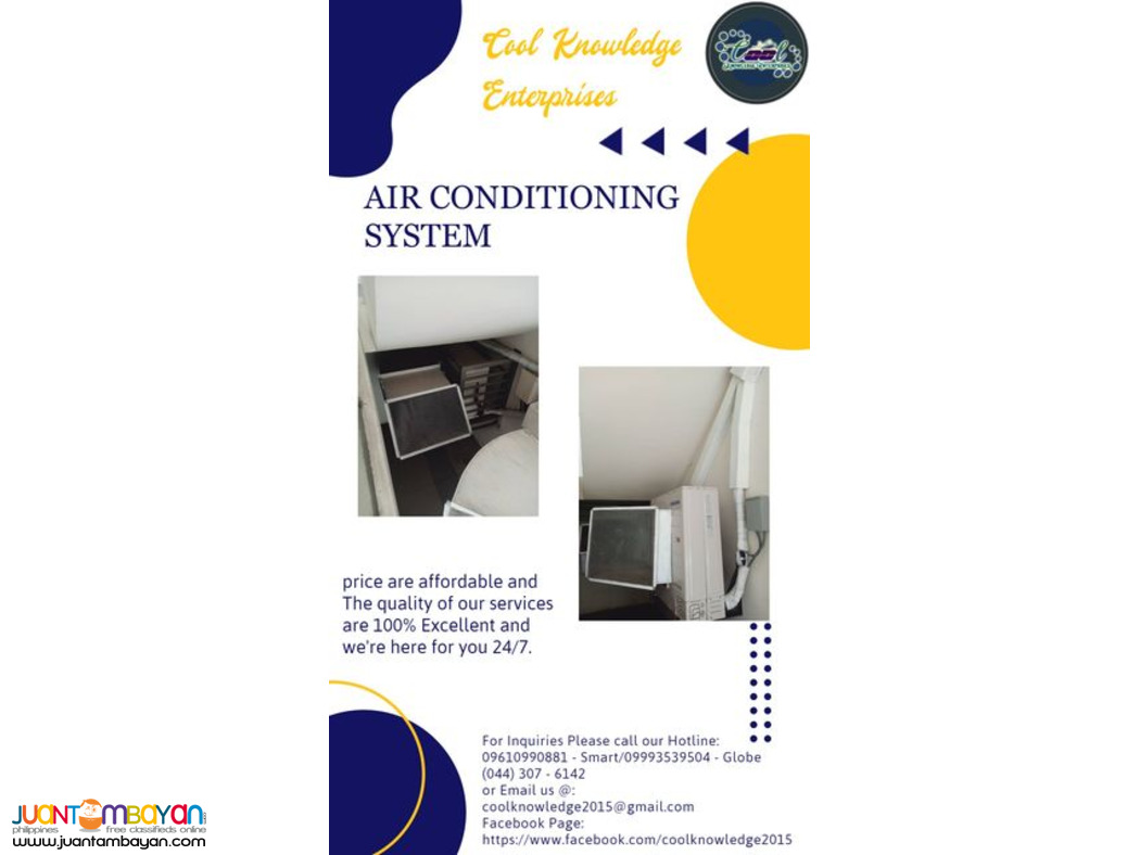 manila / bulacan -- air conditioning system -- supply and installation