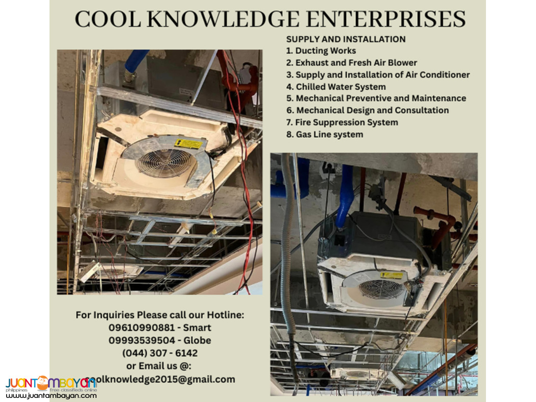 Ceiling Cassette : Chilled water System - Bulacan/Manila
