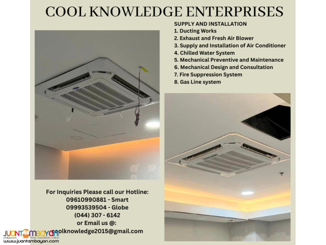 Ceiling Cassette : Chilled water System - Bulacan/Manila