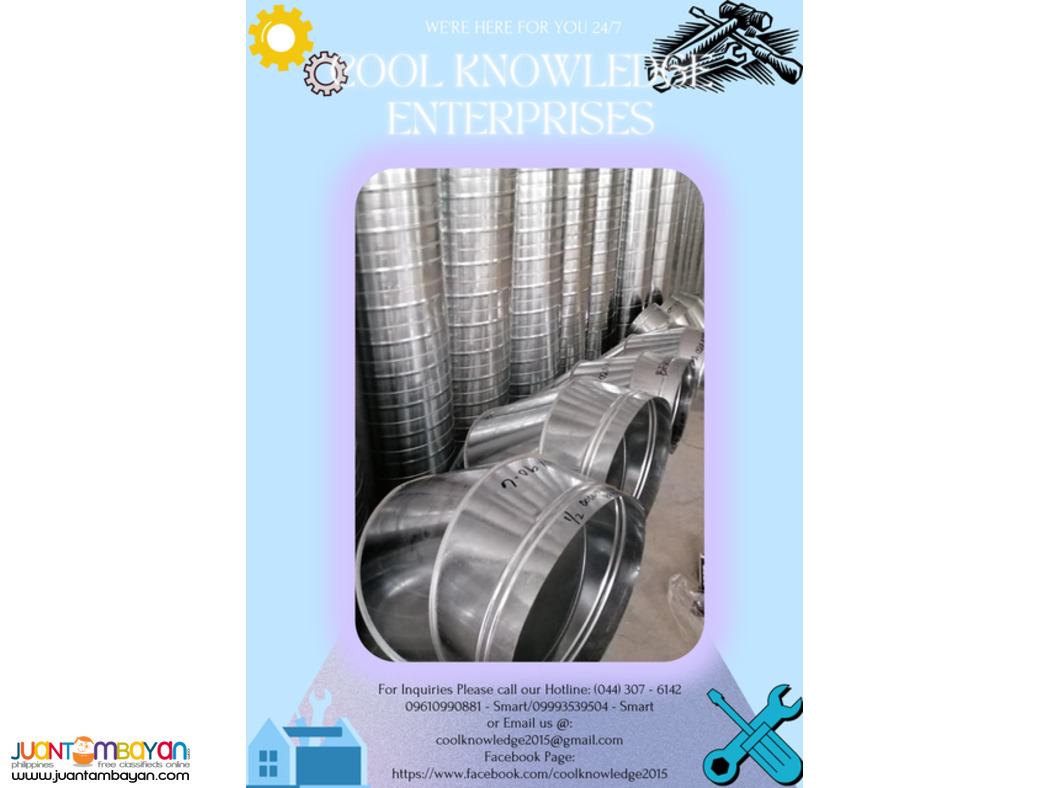 spiral duct -- services , supply and installation -- bulacan