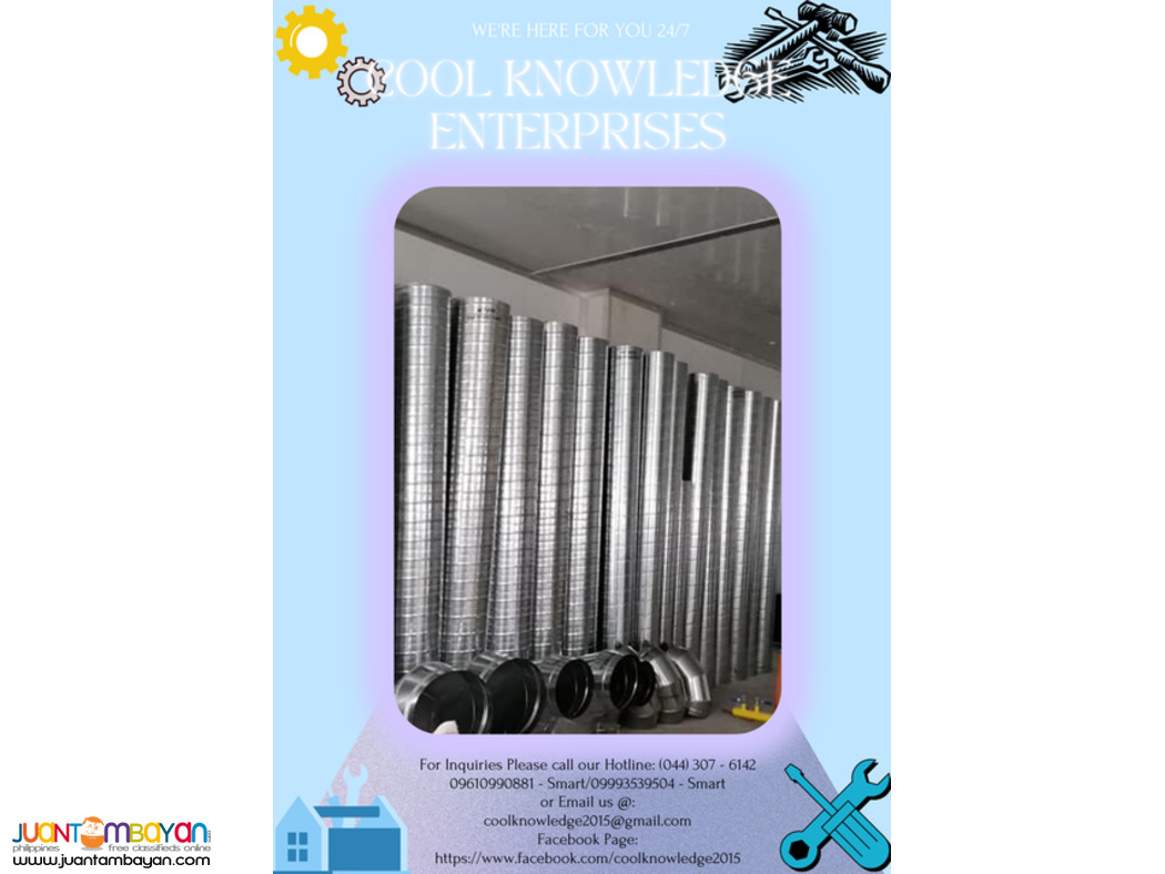 spiral duct -- services , supply and installation -- bulacan