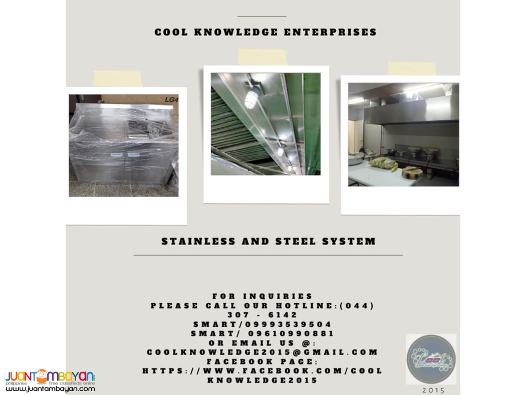 supply and installation of Stainless And Steel Fabrication