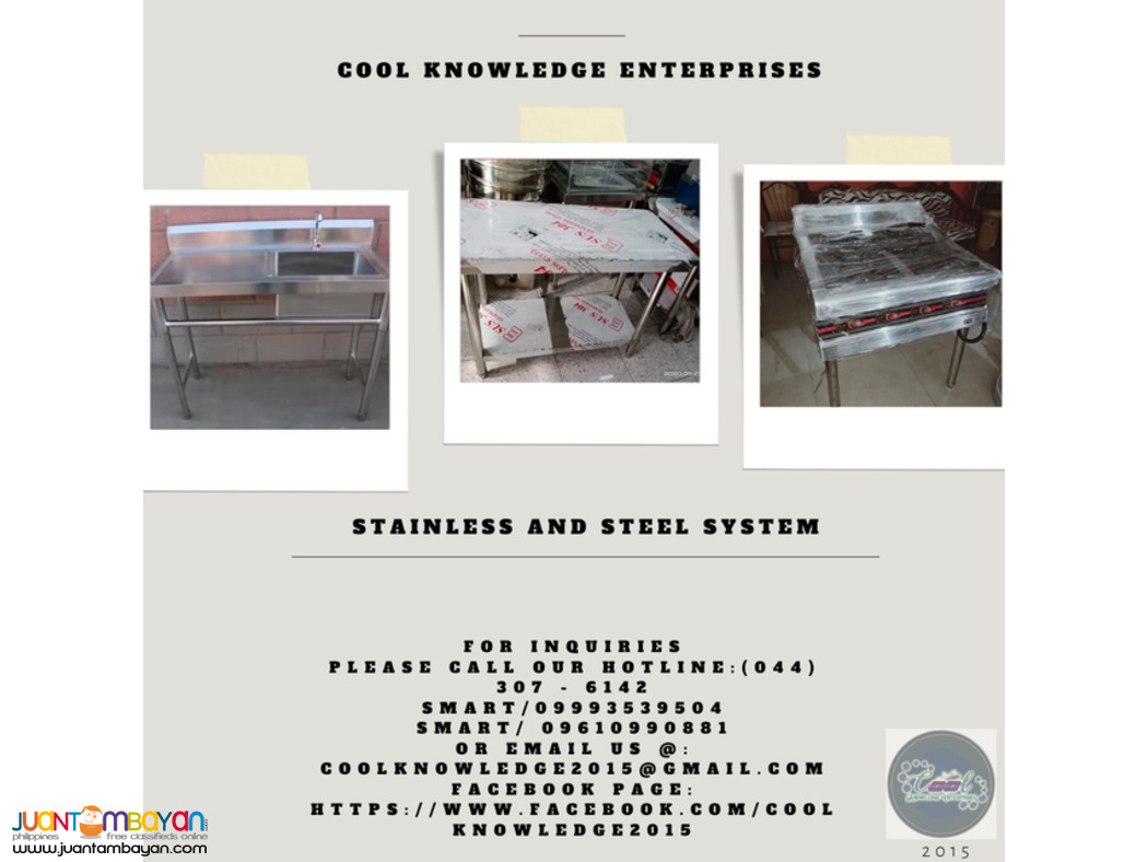 supply and installation of Stainless And Steel Fabrication