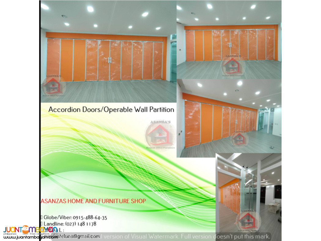 ACCORDION DOORS/OPERABLE WALL PARTITION (FACTORY PRICE)