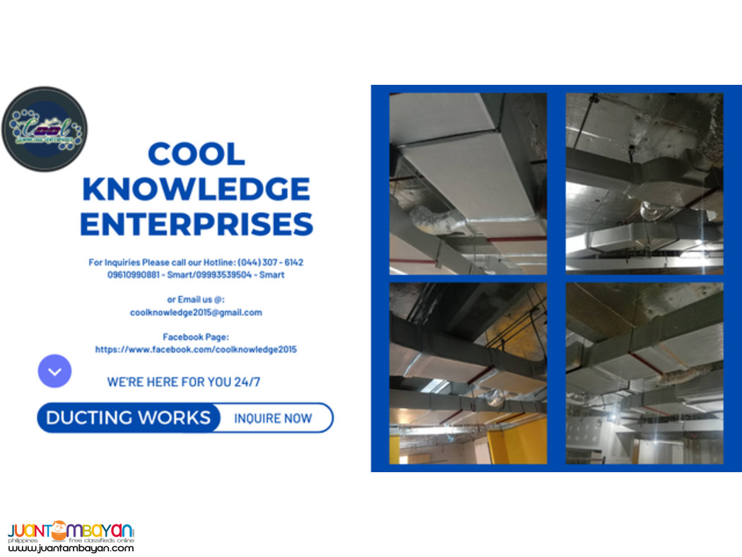 - - services, supply and installation of ducting works - -