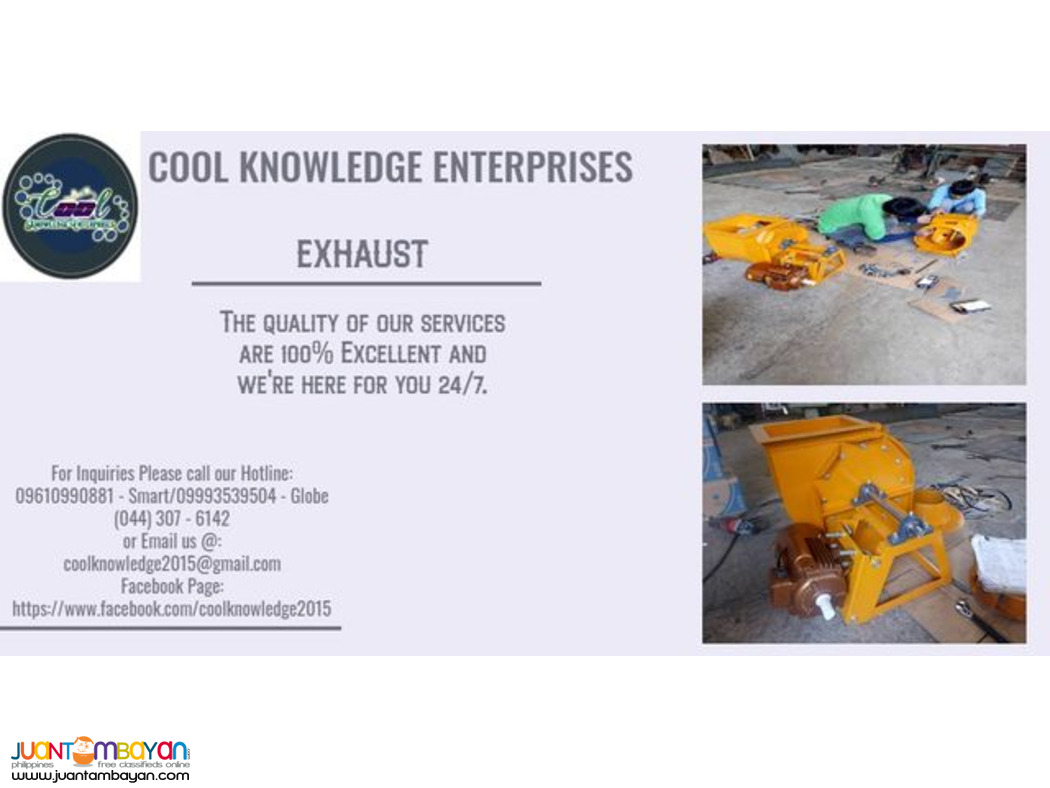 EXHAUST / FRESH AIR BLOWER SYSTEM -- INSTALLATION