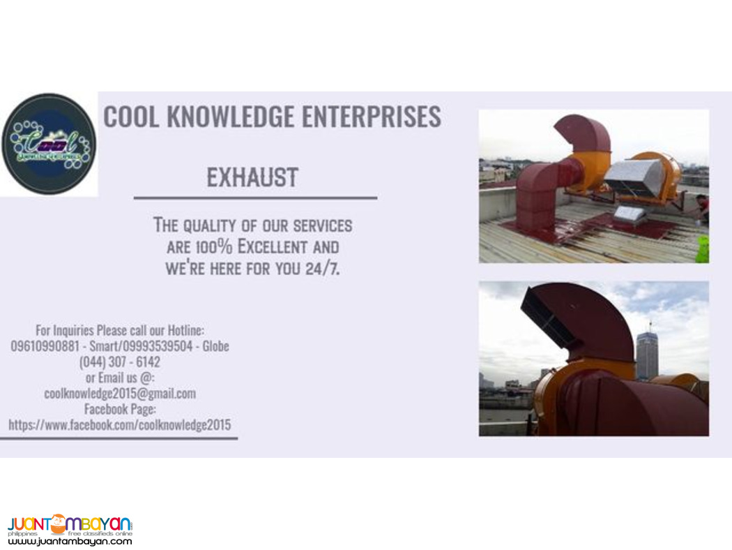 EXHAUST / FRESH AIR BLOWER SYSTEM -- INSTALLATION