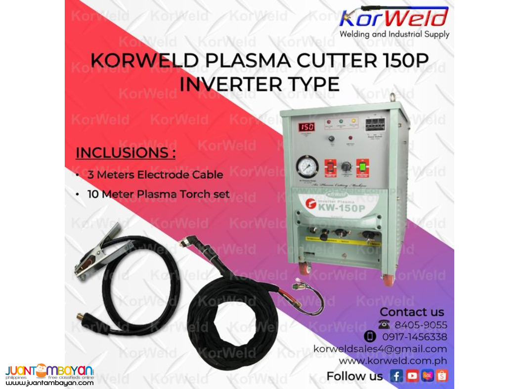 Korweld Plasma Cutter 150P 35-45mm Cutting Capacity 