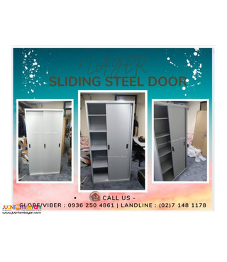 5 Layer Steel Shelf Cabinet w/ Sliding Steel Doors | Factory Price