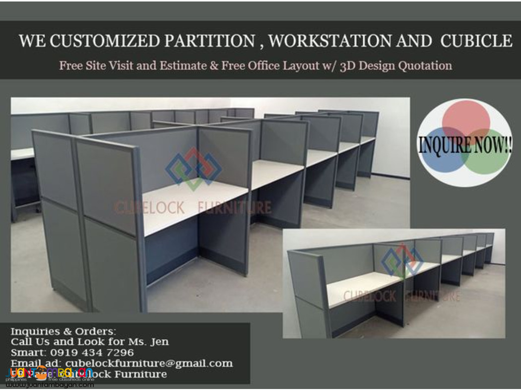 Modular Cubicles , Customized Office partitions