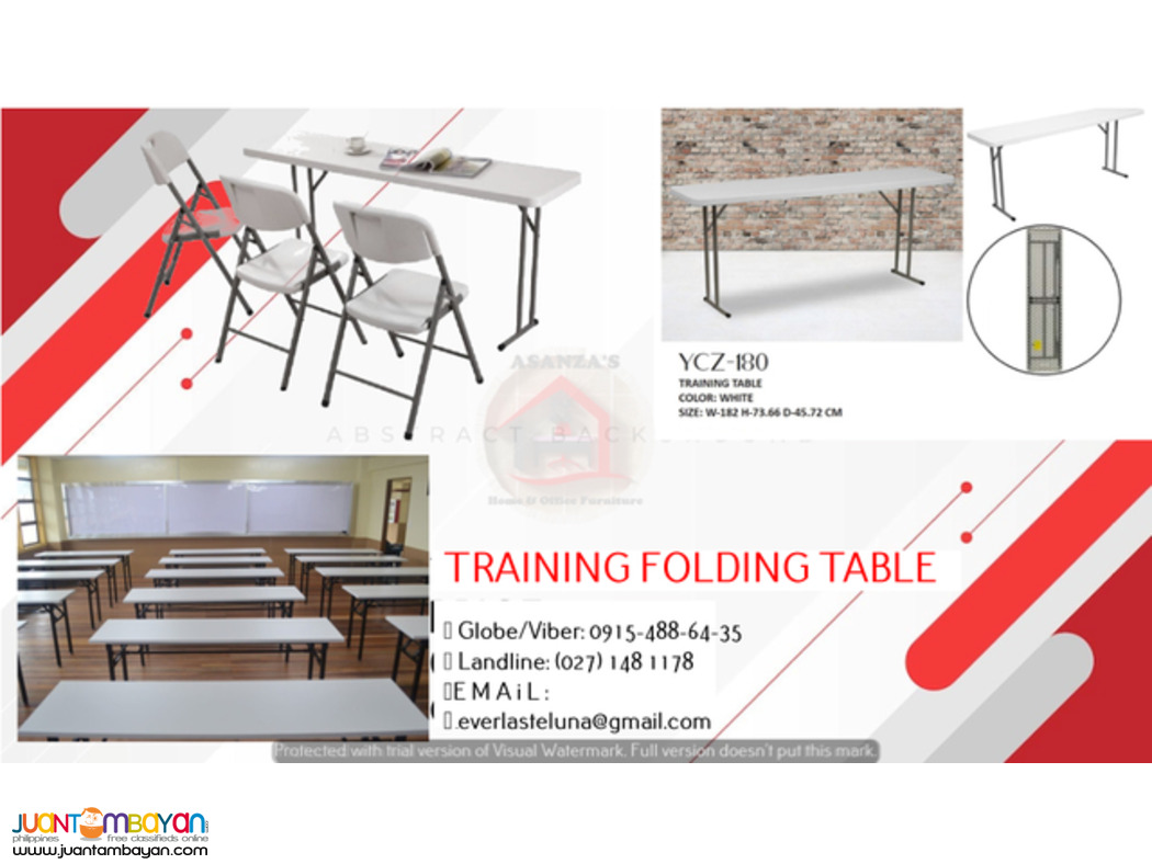 TRAINING FOLDING TABLE WITH BLOCK LEGS (FACTORY PRICE)