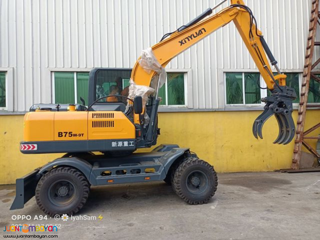 YAMA XY 75W-9T WHEEL BACKHOE WITH GRAPPLE ATTACHEMENT  0.25M³