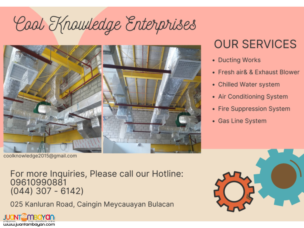 ducting works = services,supply & install =