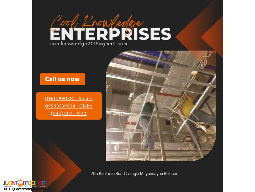 WE FABRICATE,SERVICES AND INSTALL OF DUCTING WORKS