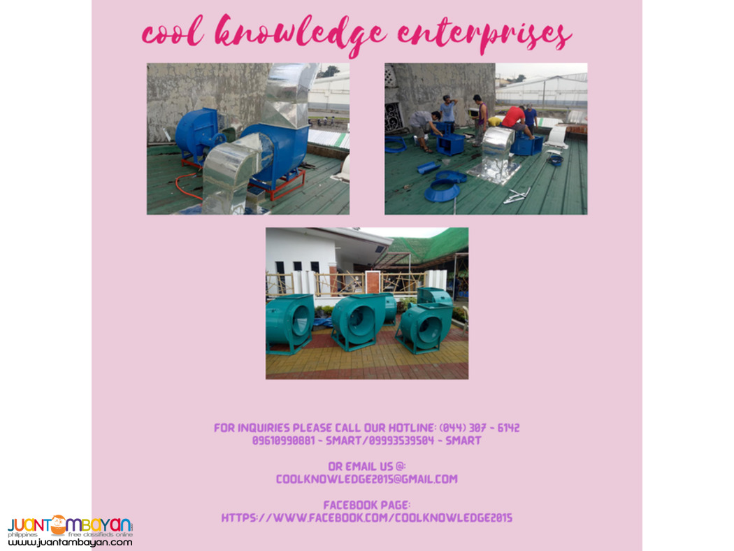 EXHAUST -{ FRESH AIR BLOWER SYSTEM }- SUPPLY AND INSTALALTION