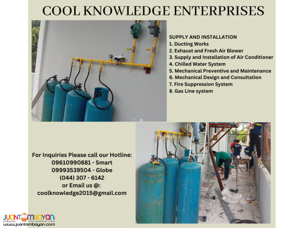 GAS LINE SYSTEM -- SUPPLY AND INSTALLATION [ MEYC.]