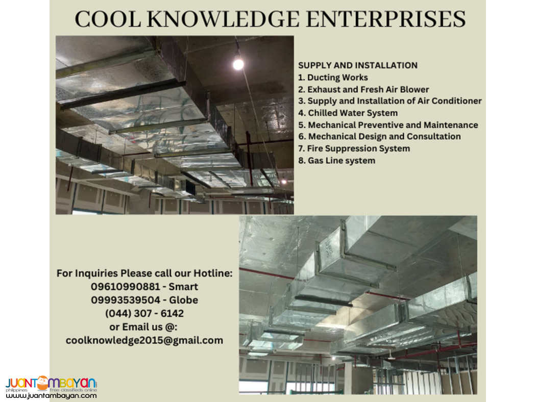 we supply and install,fabricate of ducting works