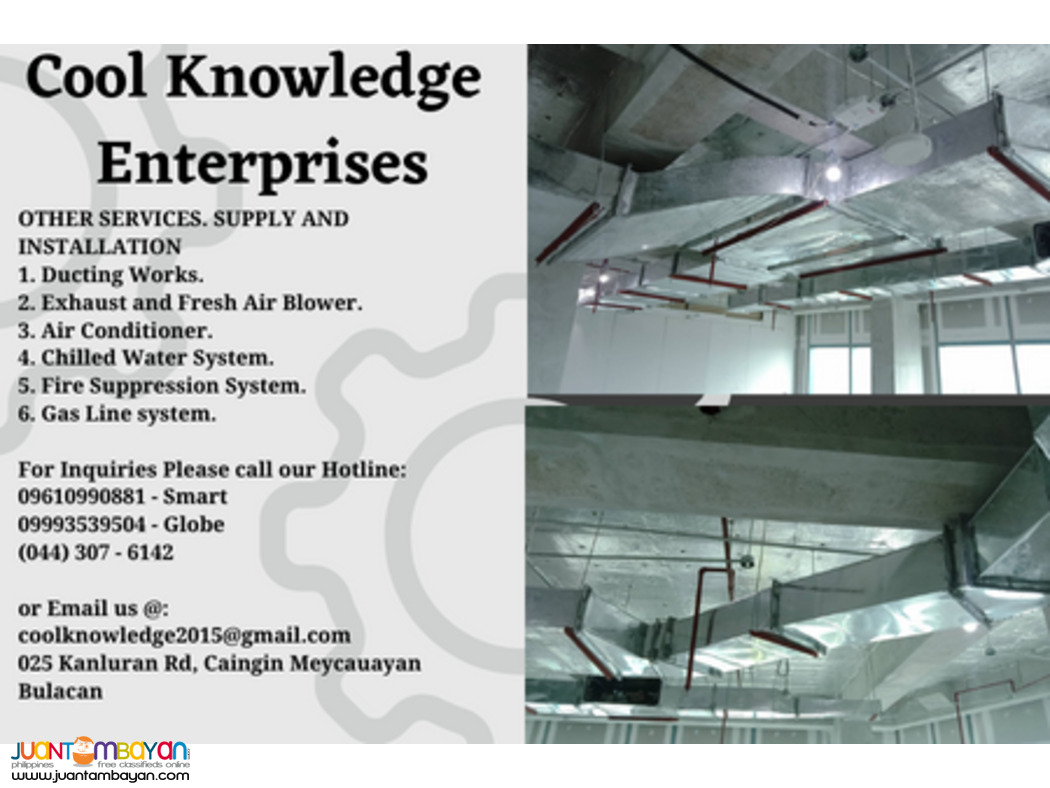 DUCTING WORKS -- FABRICATE,INSTALL AND SUPPLY