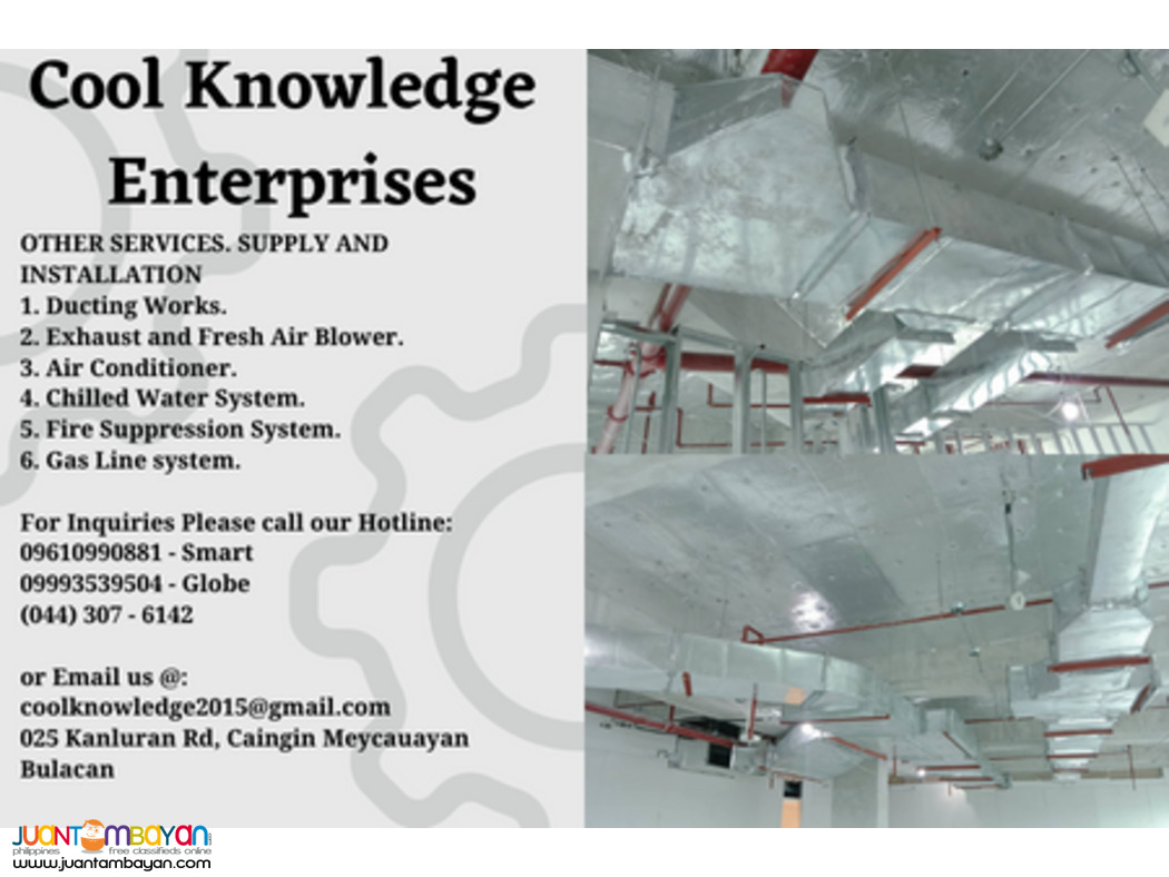 DUCTING WORKS -- FABRICATE,INSTALL AND SUPPLY