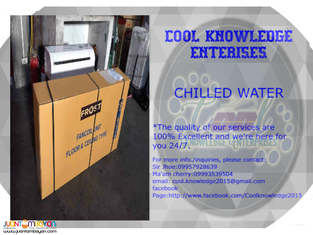 chilled water system -- installation,supply and services