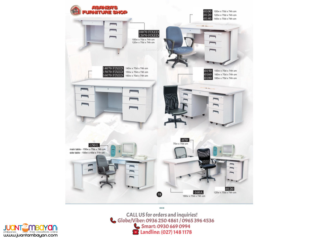 OFFICE COMPUTER DESK-CABINET-CHAIRS | FACTORY PRICE