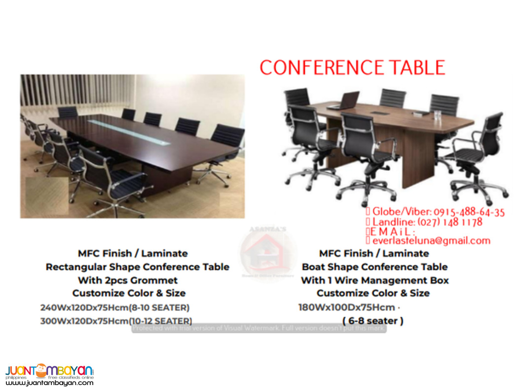 CONFERENCE TABLE (46 68 810 1012 1214 ) (FACTORY PRICE)