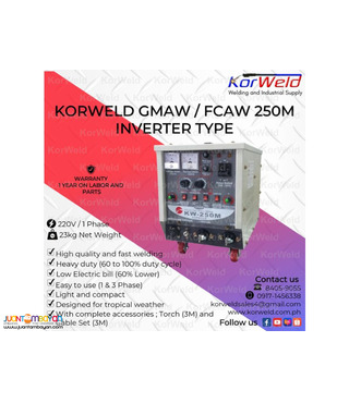 Korweld GMAW/FCAW 250A (220V 1PHASE)