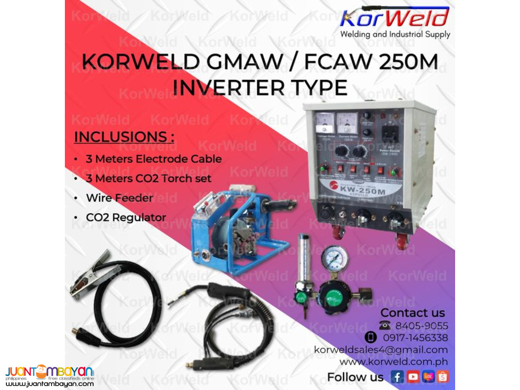 Korweld GMAW/FCAW 250A (220V 1PHASE)