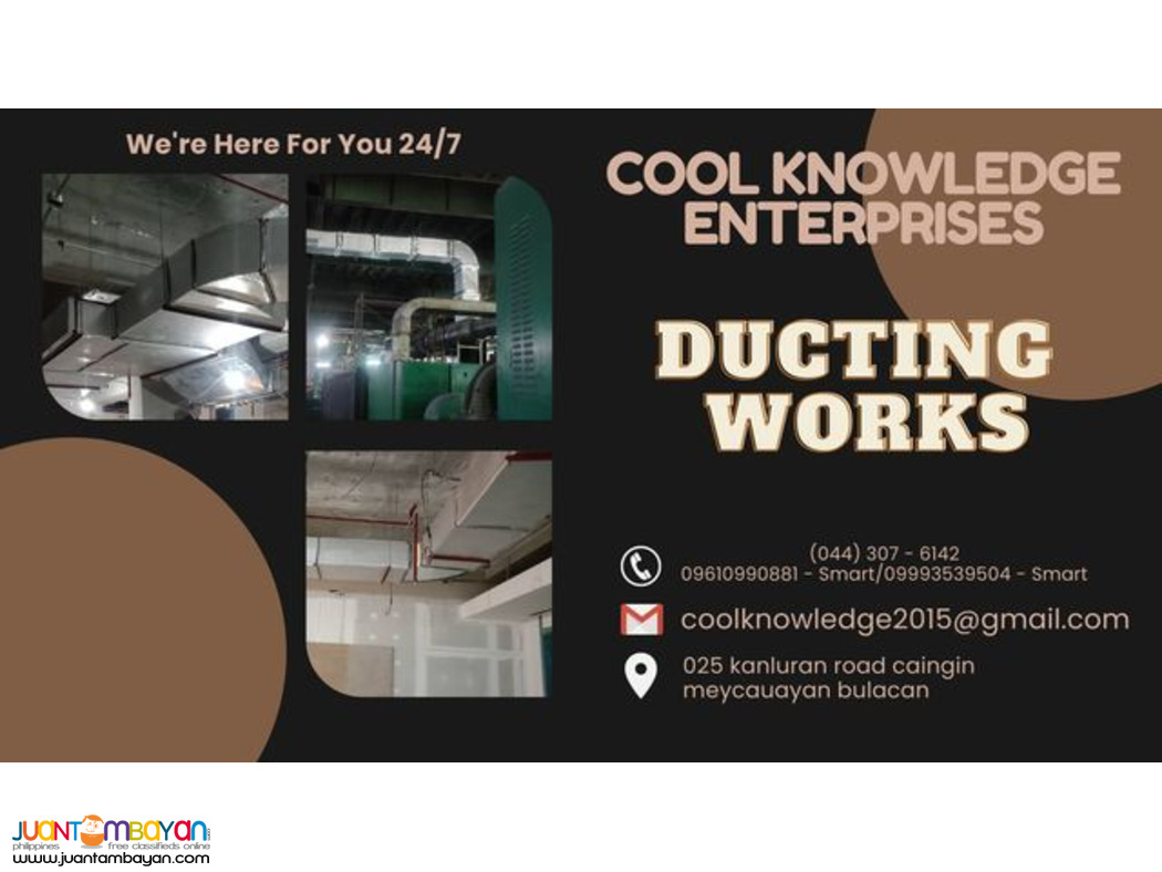 ducting works -[ we supply and install ]-