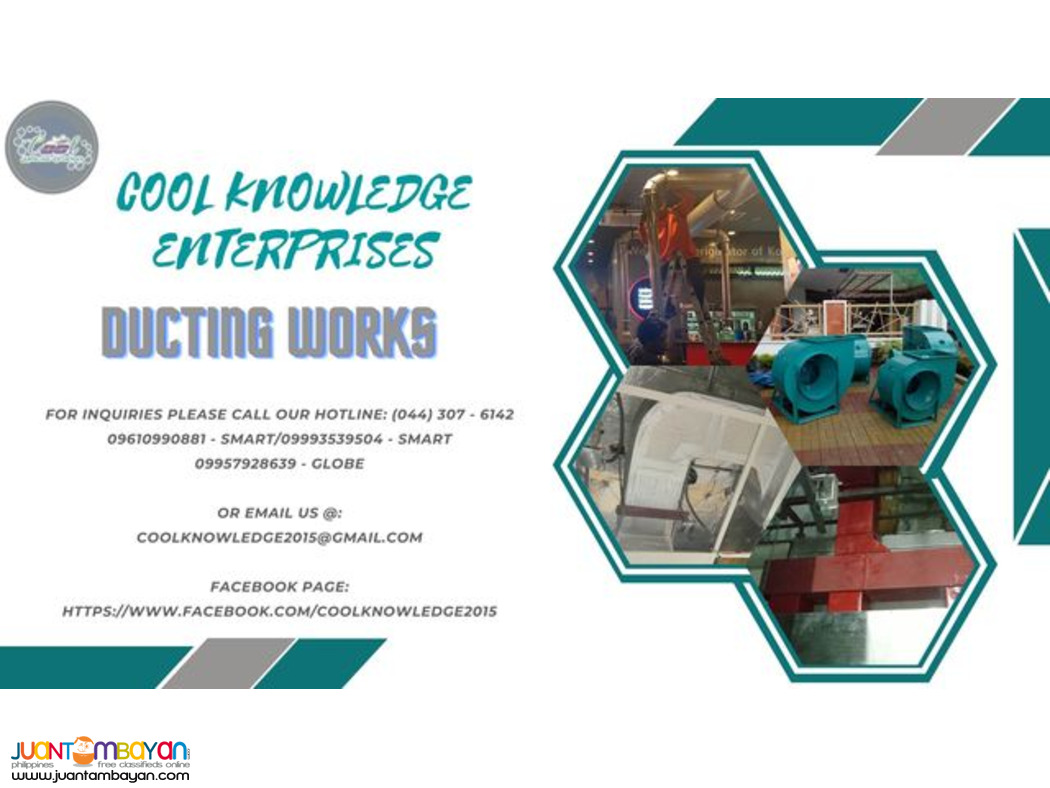 ducting system -- { fabricate, services, supply and installation } -- 