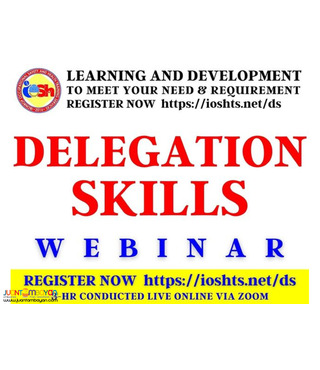 Delegation Skills Webinar with Certificate Online Seminar via zoom