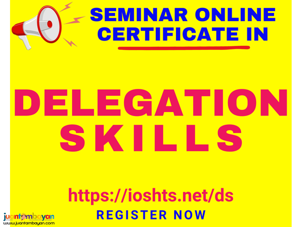 Delegation Skills Seminar with Certificate Online Seminar